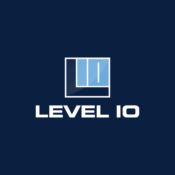 Level 10 Logo with Navy Blue Background